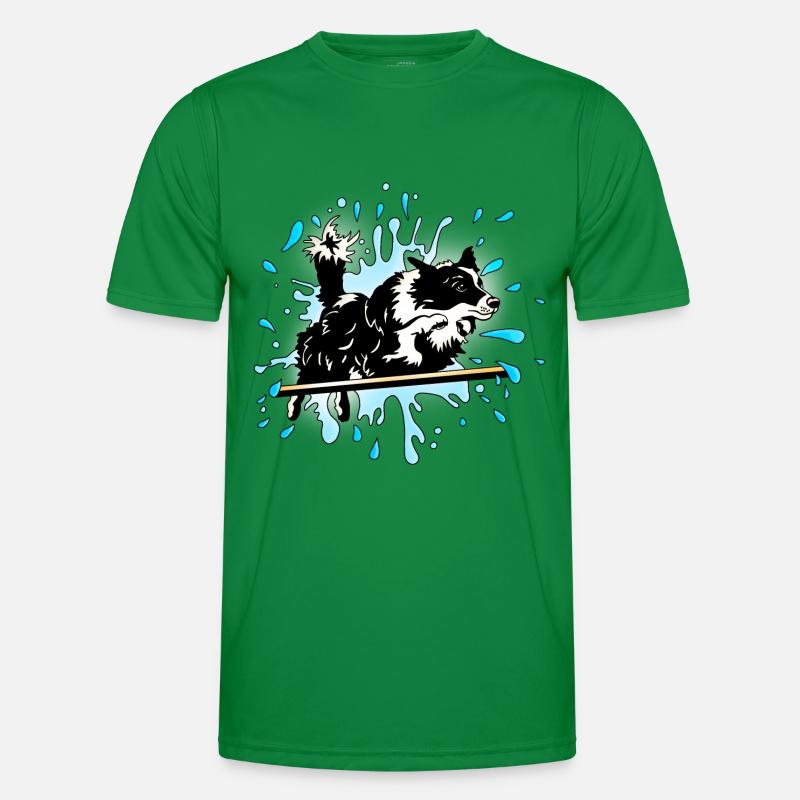 border collie agility splash T-shirt sport Homme