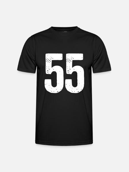 55 Numbers White - Men's Functional T-Shirt - black