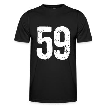 59 Zahlen Weiß - Männer Funktions-T-Shirt - Schwarz - Vorne - AI Model Male 178 dark (178cm)