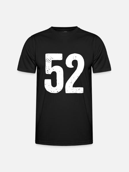 52 Numbers White - Men's Functional T-Shirt - black