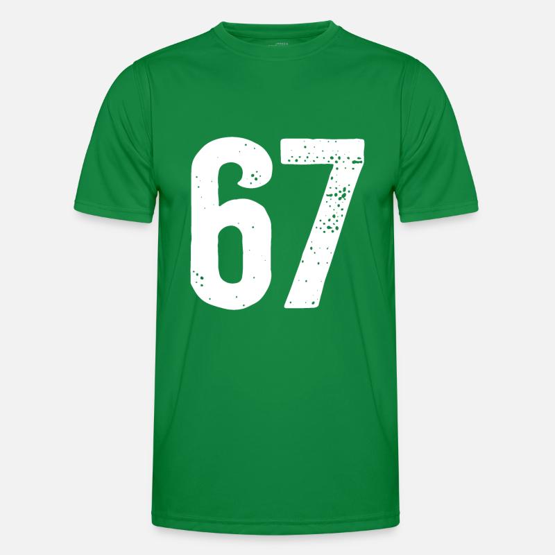 67 Numéros Blanc T-shirt sport Homme