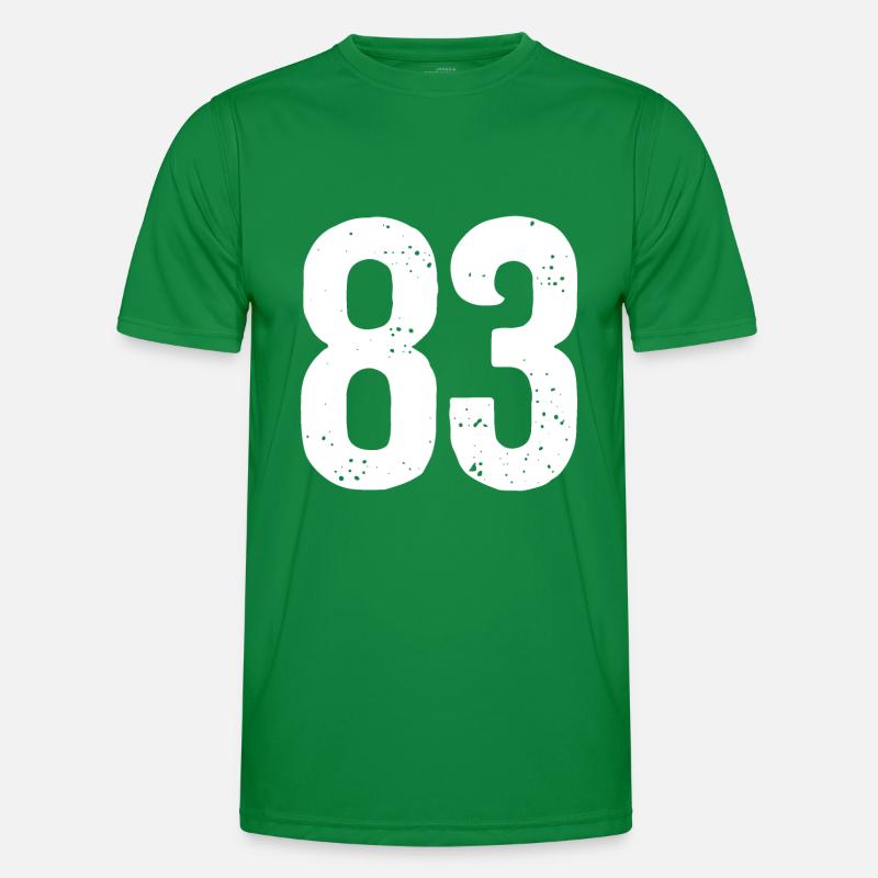 83 Numéros Blanc T-shirt sport Homme