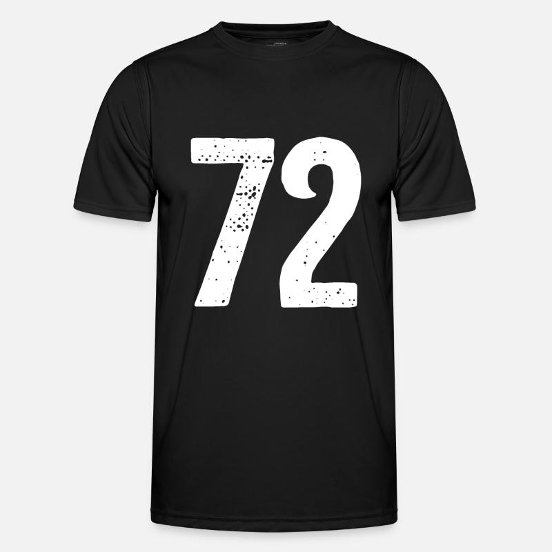 72 Numbers White - Men's Functional T-Shirt - black