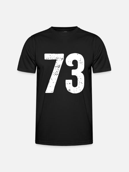 73 Numbers White - Men's Functional T-Shirt - black