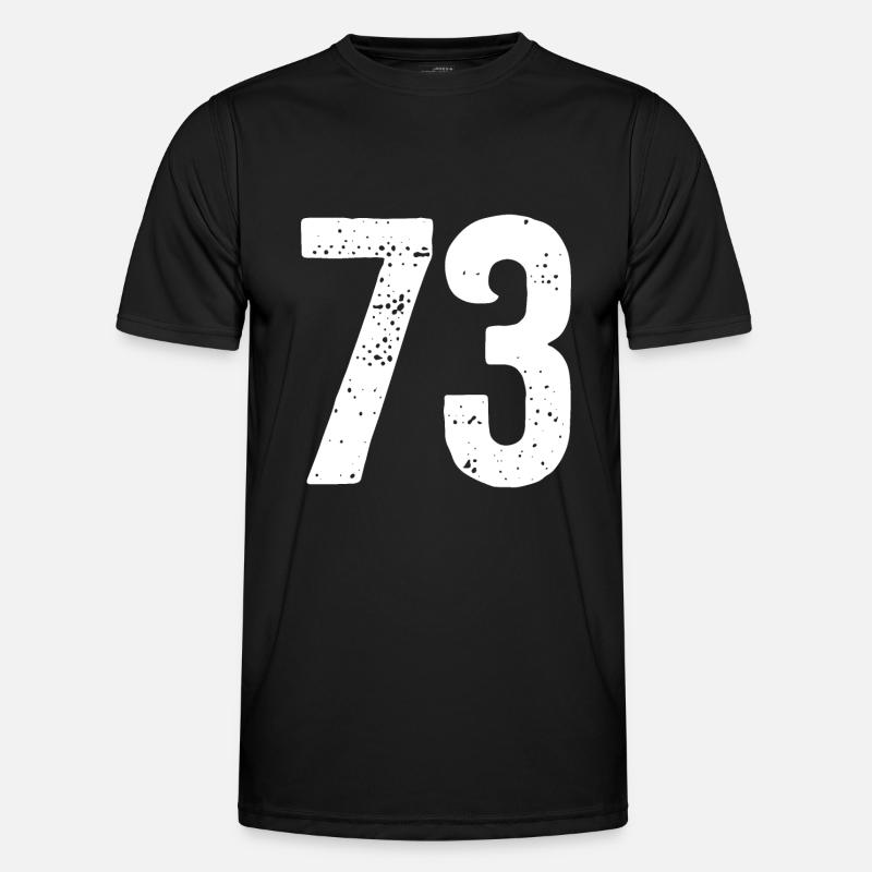 73 Numbers White - Men's Functional T-Shirt - black
