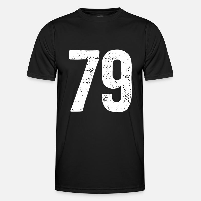 79 Numbers White - Men's Functional T-Shirt - black