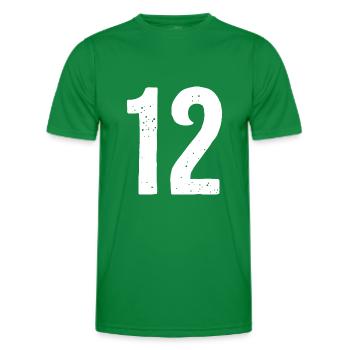 12 Numéros Blanc - T-shirt sport Homme - vert - Devant - AI Model Male 178 dark (178cm)