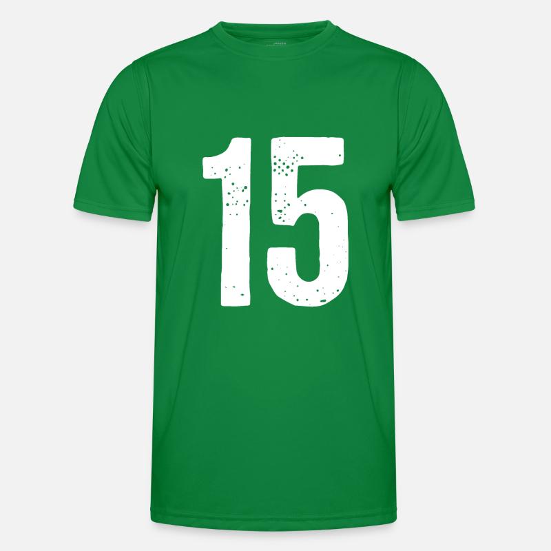 15 Numbers White Men's Functional T-Shirt