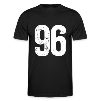 96 Zahlen Weiß - Männer Funktions-T-Shirt - Schwarz - Vorne - AI Model Male 178 dark (178cm)