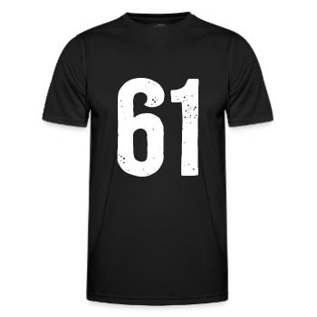 61 Zahlen Weiß - Männer Funktions-T-Shirt - Schwarz - Vorne - AI Model Male 178 dark (178cm)