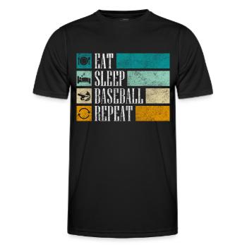 Receveur de l’équipe sportive - T-shirt sport Homme - noir - Devant - AI Model Male 178 dark (178cm)