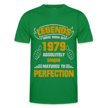 Legende Perfektion 1979 Geboren Geburtstag - Männer Funktions-T-Shirt - Kelly Green - Vorne - AI Model Male 178 dark (178cm)