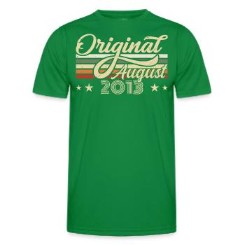 August 2013 Geburtstag August 2013 - Original 2013 - Männer Funktions-T-Shirt - Kelly Green - Vorne - AI Model Male 178 dark (178cm)
