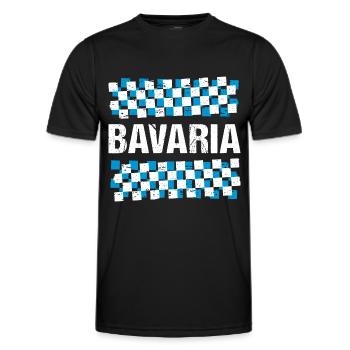 Bavière Drapeau bavarois Bavière - T-shirt sport Homme - noir - Devant - AI Model Male 178 dark (178cm)