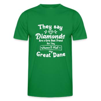 Grand danois - T-shirt sport Homme - vert - Devant - AI Model Male 178 dark (178cm)
