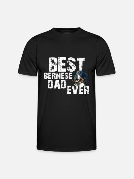 Berner Berghund - Männer Funktions-T-Shirt - Schwarz