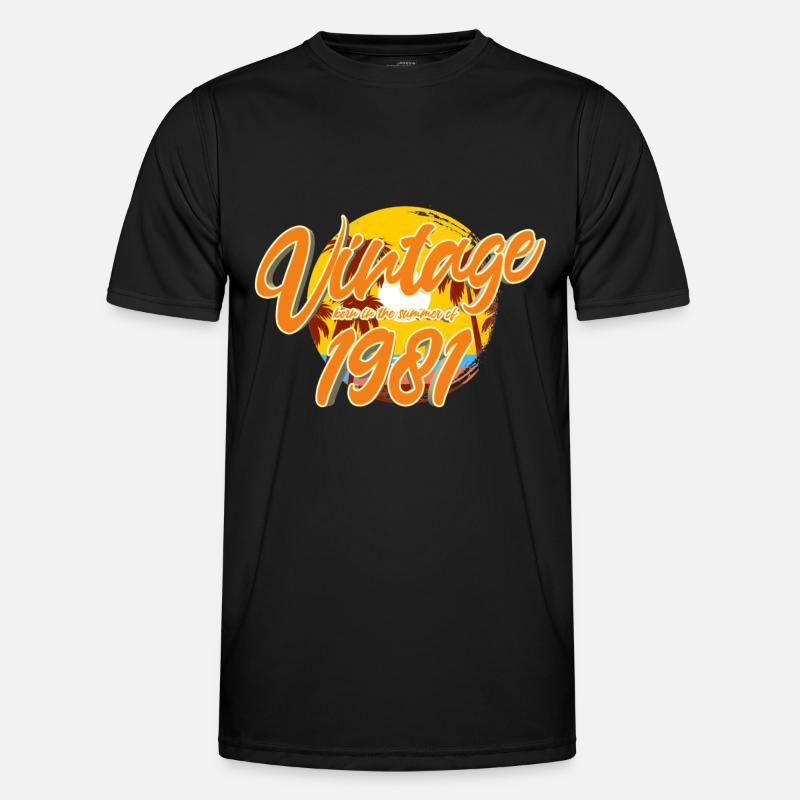 1981 - Männer Funktions-T-Shirt - Schwarz