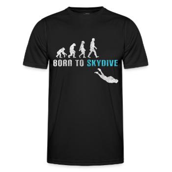 saut en parachute - T-shirt sport Homme - noir - Devant - AI Model Male 178 dark (178cm)