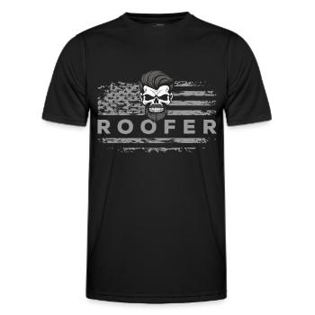 Apprenti couvreur maison construction chantier - T-shirt sport Homme - noir - Devant - AI Model Male 178 dark (178cm)