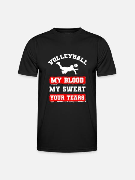 Volleyball Player Ball Heartbeat - Men's Functional T-Shirt - black