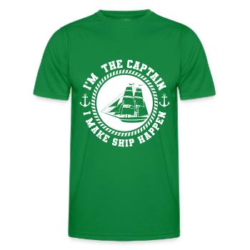 Croisière d’expédition de voiliers - T-shirt sport Homme - vert - Devant - AI Model Male 178 dark (178cm)