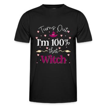 Hexe Magie Spruch Walpurgisnacht - Männer Funktions-T-Shirt - Schwarz - Vorne - AI Model Male 178 dark (178cm)
