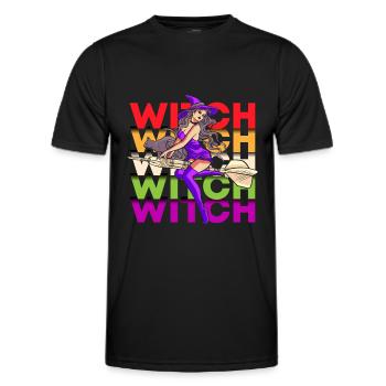 Hexerei Magie Hexen - Männer Funktions-T-Shirt - Schwarz - Vorne - AI Model Male 178 dark (178cm)