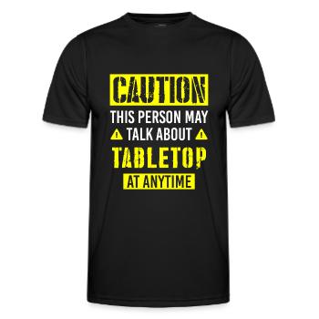Board Game Strategist Player - Men's Functional T-Shirt - black - Front - AI Model Male 178 dark (178cm)