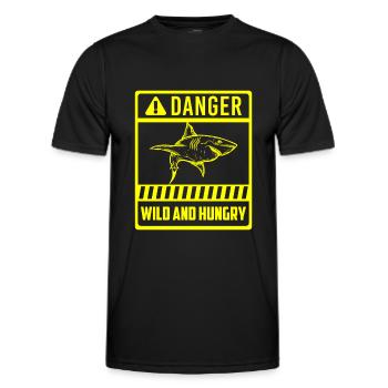 Mer du Grand Requin Blanc - T-shirt sport Homme - noir - Devant - AI Model Male 178 dark (178cm)