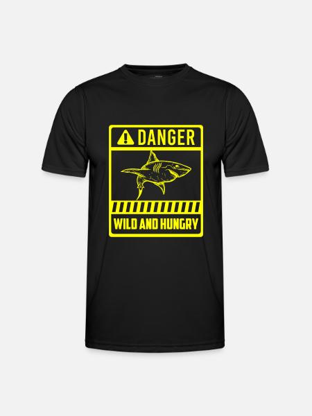 Great White Shark Sea - Men's Functional T-Shirt - black