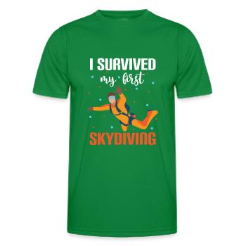 Parapente Saut en parachutisme - T-shirt sport Homme - vert - Devant - AI Model Male 178 dark (178cm)