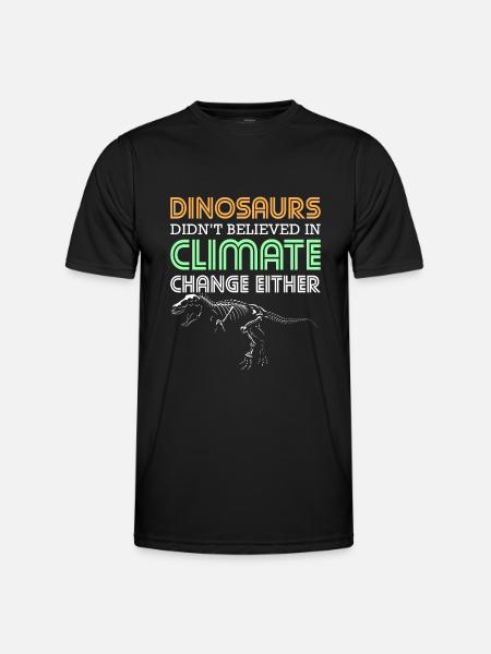 Dino Triceratops Dinosaur Steinzei - Men's Functional T-Shirt - black