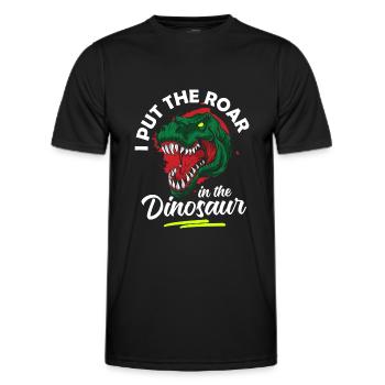 Urzeit Triceratops Saurier Fossil - Männer Funktions-T-Shirt - Schwarz - Vorne - AI Model Male 178 dark (178cm)