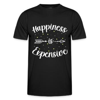 Happy Happiness Énergie de vie - T-shirt sport Homme - noir - Devant - AI Model Male 178 dark (178cm)