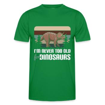 T-Rex Triceratops Stegosaurus - T-shirt sport Homme - vert - Devant - AI Model Male 178 dark (178cm)