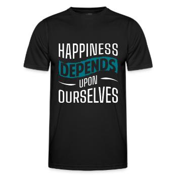 Cloverleaf Joy Love Optimism - Men's Functional T-Shirt - black - Front - AI Model Male 178 dark (178cm)