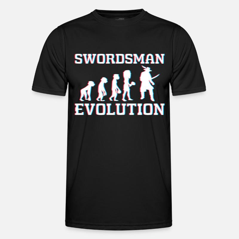 Krieger Kenjutsu Säbel Kampf Männer Funktions-T-Shirt