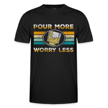 drinks longsdrinks - Men's Functional T-Shirt - black - Front - AI Model Male 178 dark (178cm)