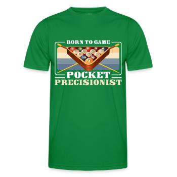 Billard Joueur Cue 8-Ball - T-shirt sport Homme - vert - Devant - AI Model Male 178 dark (178cm)
