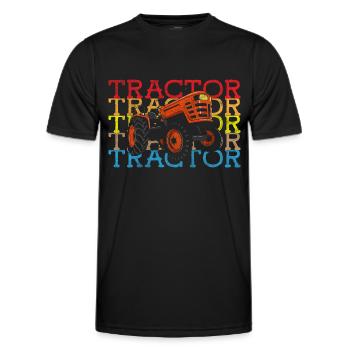 Bauer Bäuerin Landleben - Männer Funktions-T-Shirt - Schwarz - Vorne - AI Model Male 178 dark (178cm)