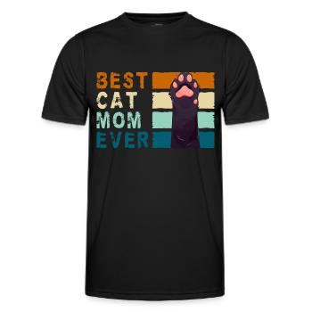 Cat House Tiger Kitten Mistress - Men's Functional T-Shirt - black - Front - AI Model Male 178 dark (178cm)