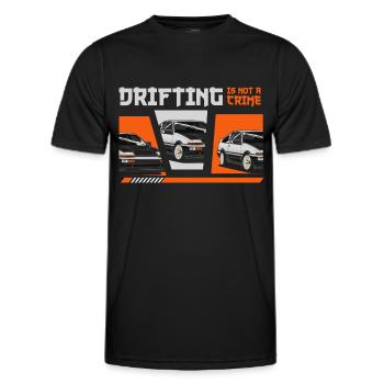 Mécanicien d’asphalte de voiture de sport automobile - T-shirt sport Homme - noir - Devant - AI Model Male 178 dark (178cm)