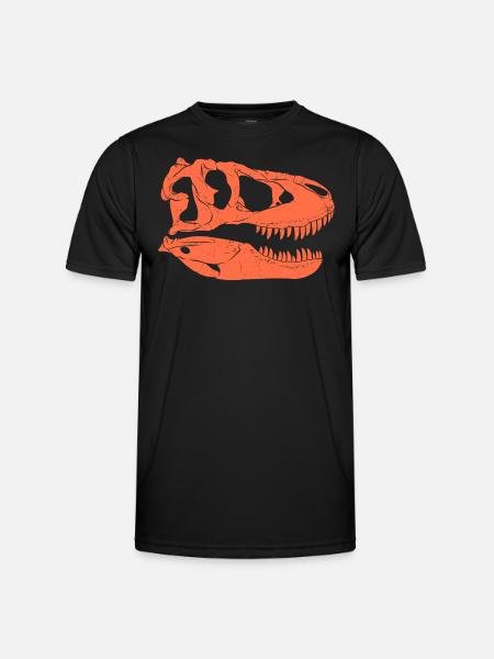 Tarbosaurus Fossil Skull - Men's Functional T-Shirt - black