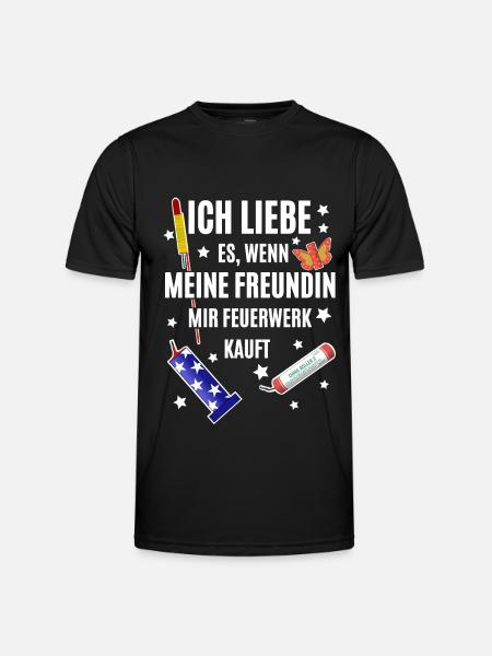Pyro Freak - Männer Funktions-T-Shirt - Schwarz