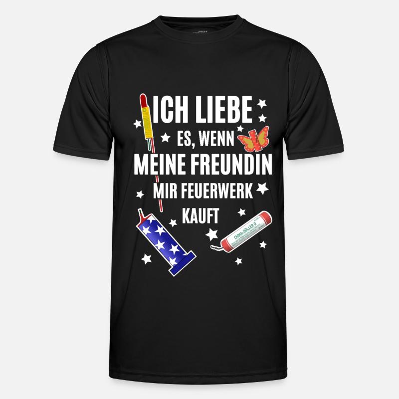 Pyro Freak - Männer Funktions-T-Shirt - Schwarz