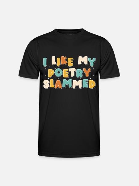 Poetry Author Pen - Men's Functional T-Shirt - black