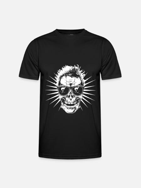 Punk Skull Party - Men's Functional T-Shirt - black