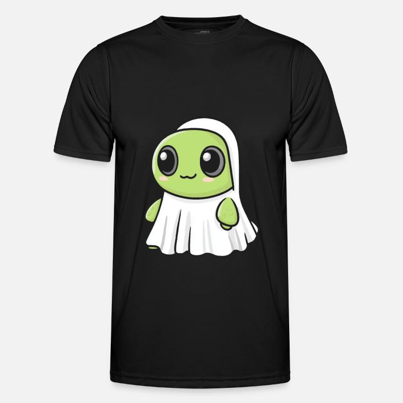 Turtle Halloween Comic Ghost - Men's Functional T-Shirt - black