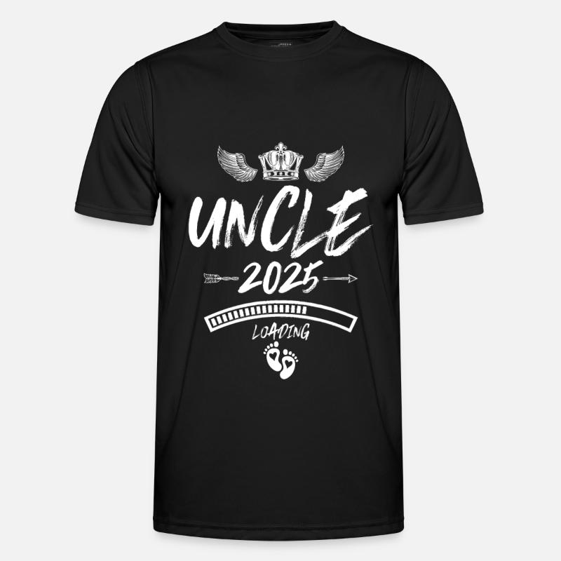 Onkel 2025 Loading Spruch - Männer Funktions-T-Shirt - Schwarz