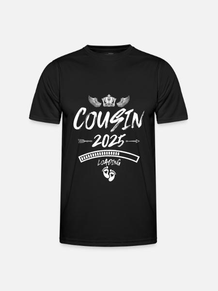 Cousin 2025 Loading Saying - Men's Functional T-Shirt - black